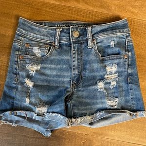 AE high rise shortie shorts